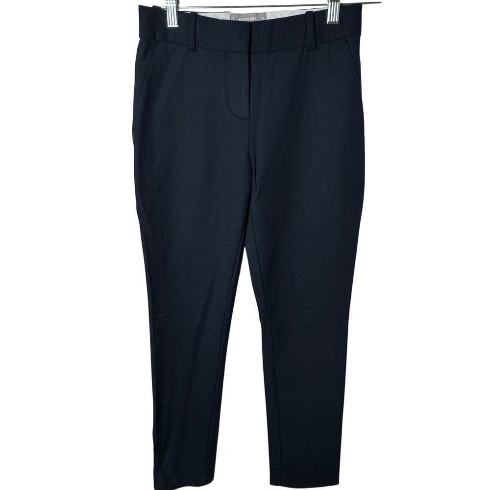Everlane‎ Dress Pants Women 00 Navy Blue Slim Fit Tapered Workwear Office